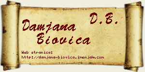 Damjana Biovica vizit kartica